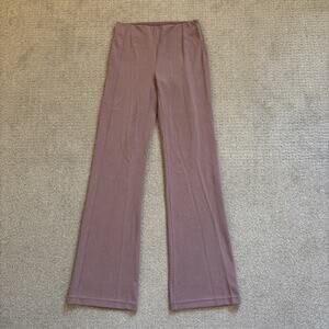 Lululemon Pants Womens Sz 6 Pink Ribbed Softstreme Flared High Rise Lounge
